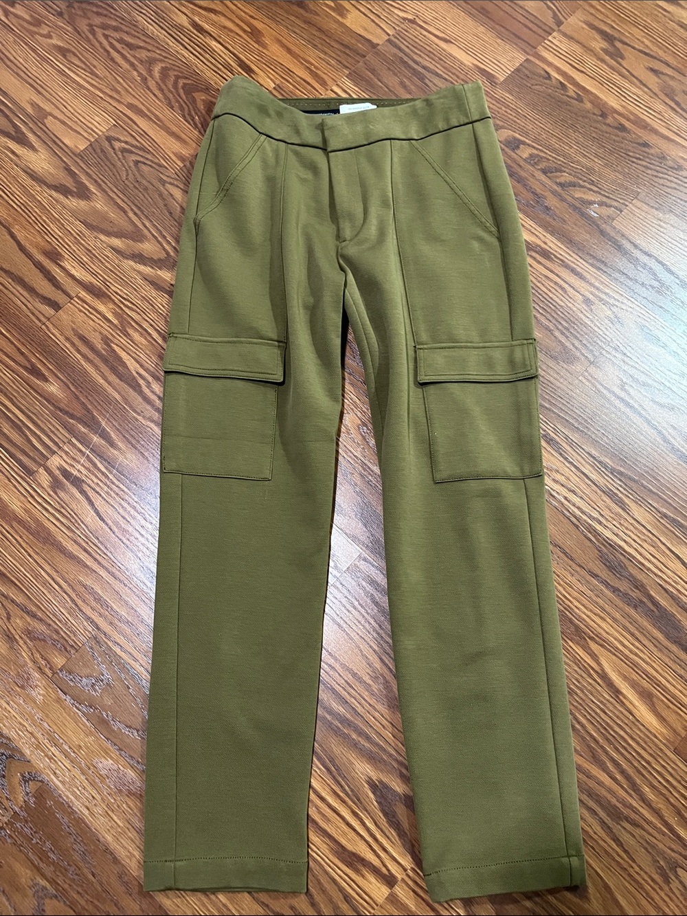 Anthropologie the essential Slim Olive Green Twill Pants size 4